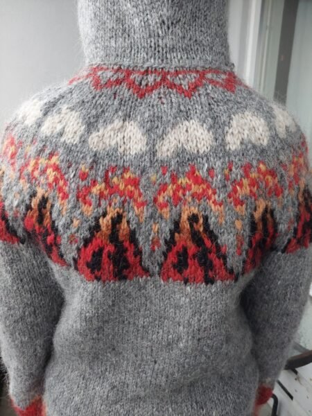 wool sweater with hood