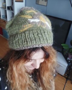 Green wool hat
