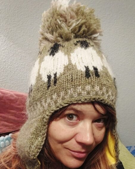 Green wool hat